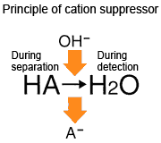 Principle of cation suppressor