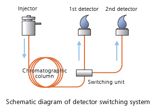 Schematic diagram of detector switching system