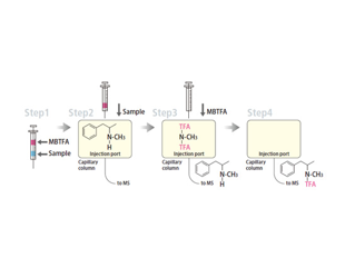 On-Column Derivatization GC-MS System