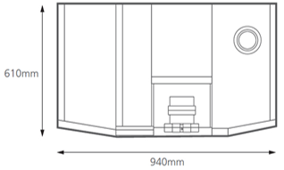 AA-7800/AAC Dual Atomizer System Dimensions (Top surface) Note: The indicated size does not include the ASC-7800 unit.